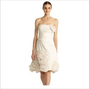 BCBG TULLE 3D Floral Short wedding Dress Bridal 2